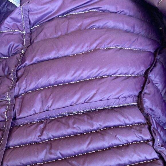 Land’s End women’s puffer hooded coat ultralight quilted down pack Lavender Var - Picture 11 of 17